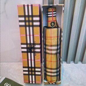 Plaid Pattern Umbrella with Case